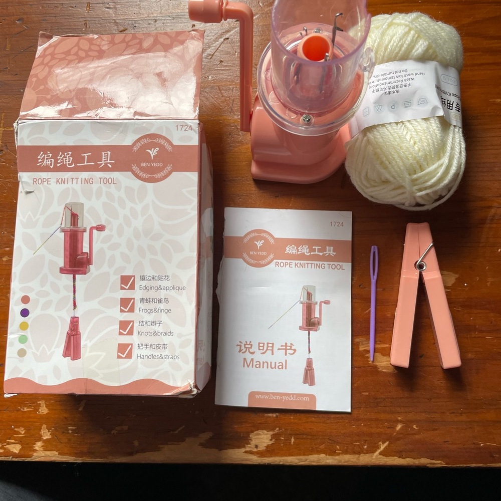 Ben Yigo Rope Knitting Tool Set in Pink
